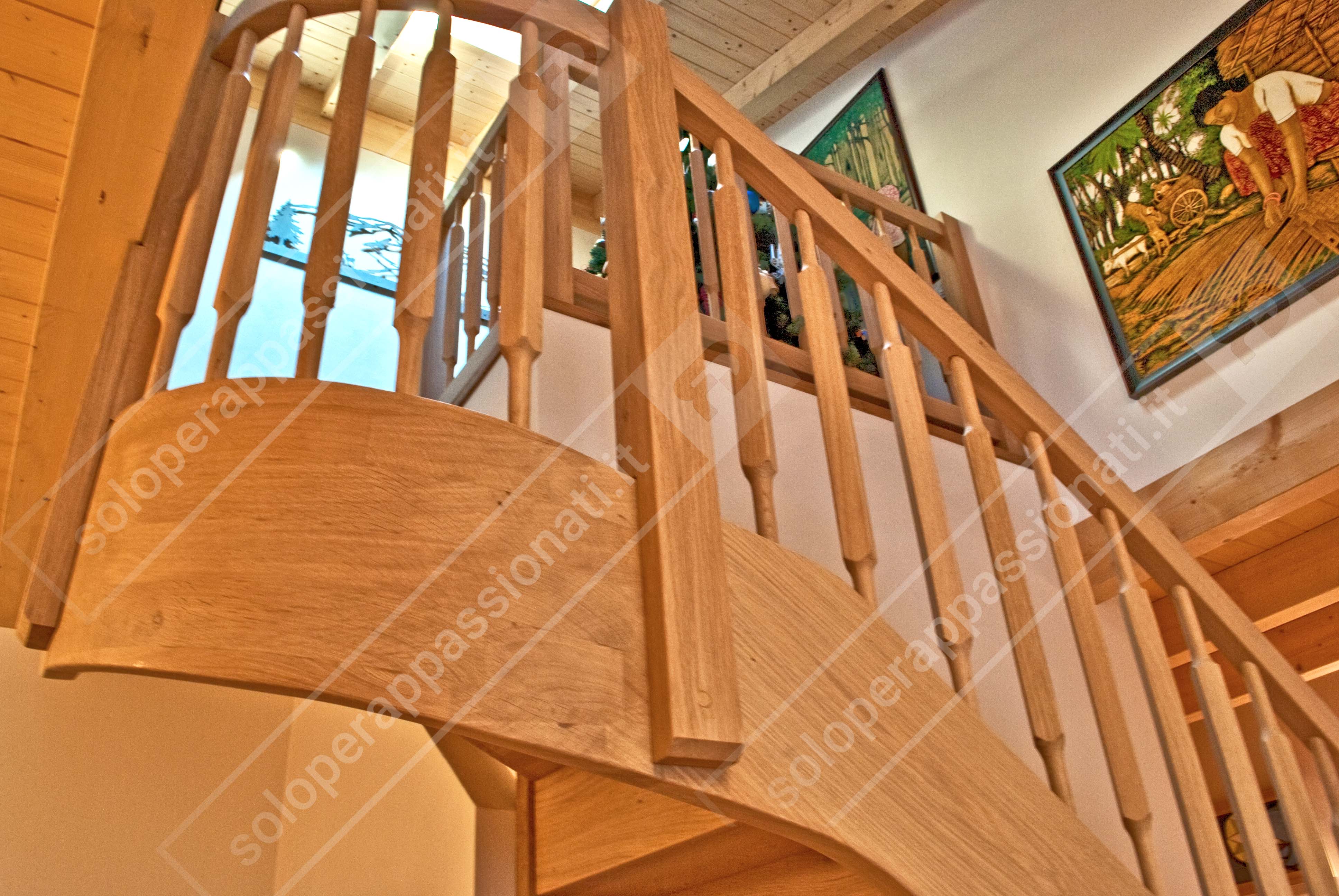 scala in rovere elicoidale